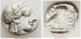 ATTICA. Athens. Ca. 440-404 BC. AR tetradrachm (25mm, 17.15 gm, 7h). Choice VF. Mid-mass coinage issue. Head of Athena right, wearing crested Attic he...