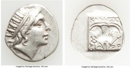 CARIAN ISLANDS. Rhodes. Ca. 88-84 BC. AR drachm (16mm, 2.29 gm 12h). Choice VF. Plinthophoric standard, Callixei(nos), magistrate. Radiate head of Hel...
