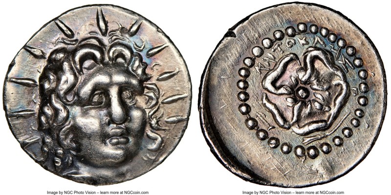 CARIAN ISLANDS. Rhodes. Ca. 84-30 BC. AR drachm (20mm, 4.07 gm, 7h). NGC AU 5/5 ...