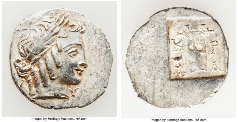 LYCIAN LEAGUE. Cragus. Ca. 48-20 BC. AR hemidrachm (17mm, 1.77 gm, 12h). XF. Ser...