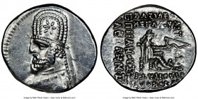 PARTHIAN KINGDOM. Mithradates III (ca. 87-80 BC). AR drachm (20mm, 12h). NGC Choice XF. Ecbatana mint. Diademed bust of Mithradates III left, wearing ...