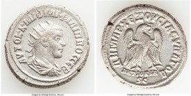 SYRIA. Antioch. Philip II (AD 247-249). BI tetradrachm (28mm, 12.53 gm, 1h). Choice VF. AD 249. AYTOK K M IOYΛI ΦIΛIΠΠOC CЄB, radiate, draped and cuir...