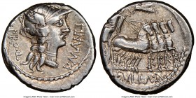 L. Cornelius Sulla as Imperator and L. Manlius Torquatus as Proquaestor (82 BC). AR denarius (18mm, 2h). NGC XF. Military mint in Italy, moving with S...