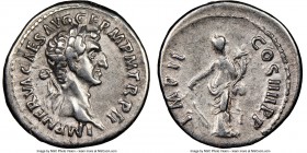 Nerva (AD 96-98). AR denarius (mm, 5h). NGC Choice VF. Rome, AD 98. IMP NERVA CAES AVG GERM P M TR P II, laureate head of Nerva right / IMP PP COS III...