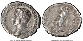 Hadrian (AD 117-138). AR denarius (20mm, 6h). NGC VF. Rome, AD 119-122. IMP CAESAR TRAIAN H-ADRIANVS AVG, laureate head of Hadrian left / P M TR P-COS...