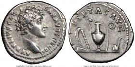 Marcus Aurelius, as Caesar (AD 161-180). AR denarius (19mm, 6h). NGC Choice VF. Rome, AD 140-144. AVRELIVS CAE-SAR AVG PII F COS, bare head of Marcus ...