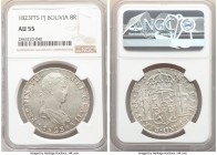 Ferdinand VII 8 Reales 1823 PTS-JP AU55 NGC, Potosi mint, KM84. Conservatively graded, nicely struck with decent luster. 

HID09801242017

© 2020 ...