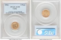 Republic gold 2 Pesos 1916 AU55 PCGS, KM17. Two year type. AGW 0.0967 oz. 

HID09801242017

© 2020 Heritage Auctions | All Rights Reserved
