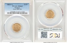Napoleon III gold 5 Francs 1864-A MS63 PCGS, Paris mint, KM803.1.

HID09801242017

© 2020 Heritage Auctions | All Rights Reserved