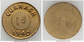 Curragh Internment Camp 4-Piece Lot of Uncertified Tokens 1940 XF, 1) brass Penny - Campbell-5550. 27.1mm. 6.23gm 2) brass 6 Pence - Campbell-5551. 27...