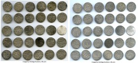 Seljuqs of Rum 30-Piece Lot of Uncertified Dirhams XF, Includes 30 coins of: Kayka'us II (1st Reign, AH 643-647 / AD 1245-1249) Dirhams (square on eac...