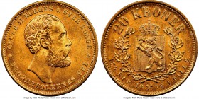 Oscar II gold 20 Kroner 1878 MS64 NGC, Kongsberg mint, KM355. AGW 0.2593 oz. 

HID09801242017

© 2020 Heritage Auctions | All Rights Reserved