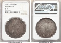 Ferdinand VII 8 Reales 1808 S-CN XF40 NGC, Seville mint, KM451. 

HID09801242017

© 2020 Heritage Auctions | All Rights Reserved