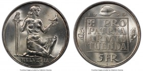 Confederation 5 Francs 1936-B MS65 PCGS, Bern mint, KM41. Confederation Armament Fund commemorative. 

HID09801242017

© 2020 Heritage Auctions | ...