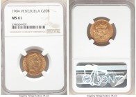 Republic gold 20 Bolivares 1904 MS61 NGC, KM-Y32. AGW 0.1867 oz. 

HID09801242017

© 2020 Heritage Auctions | All Rights Reserved