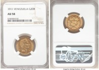 Republic gold 20 Bolivares 1911 AU58 NGC, KM-Y32. AGW 0.1867 oz. 

HID09801242017

© 2020 Heritage Auctions | All Rights Reserved