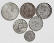 Münzen Ausland Diverse LOT 6 Stück Silbermünzen ges. 99,65g ss+ - vz