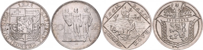 Münzen Ausland Tschechien LOT 2 Stück ges. 32,13g vz