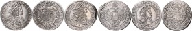 Münzen Römisch Deutsches Reich - Habsburgische Erb- und Kronlande Leopold I. 1657 - 1705 LOT 3 Stück 15 Kreuzer Wien 1664, 1662 und 1694 ges. 19,84g s...