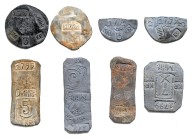 Münzen Römisch Deutsches Reich - Habsburgische Erb- und Kronlande Franz II. 1792 - 1806 LOT 9 Stück, Militärmarken 1799 zu 3 und 5 Kreuzer. ss-vz