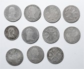 Münzen Römisch Deutsches Reich - Habsburgische Erb- und Kronlande Diverse Herrscher LOT Sammlung Taler und Kronentaler, Kronentaler 1793 M (f.vz), 179...
