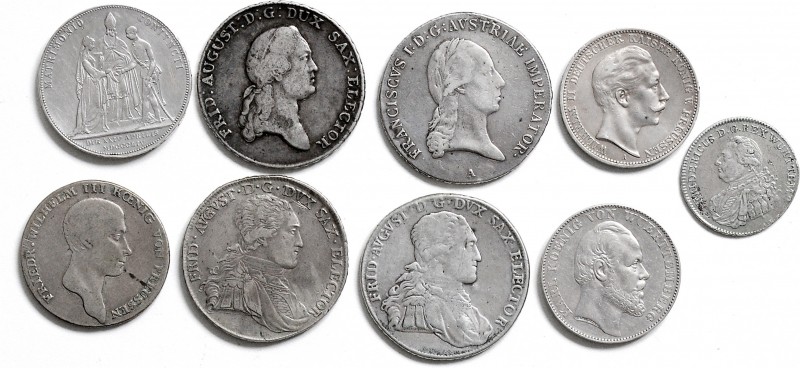 Münzen Kaisertum Österreich Franz Joseph I. 1848 - 1916 LOT 9 Stück Silbermünzen...