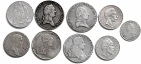 Münzen Kaisertum Österreich Franz Joseph I. 1848 - 1916 LOT 9 Stück Silbermünzen Österreich und Deutschland, div. Taler und Doppelgulden (dabei Doppel...