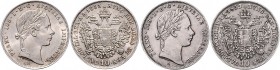 Münzen Kaisertum Österreich Franz Joseph I. 1848 - 1916 LOT 2 Stück 10 Kreuzer 1852 und 1853 A ges. 4,31g f.vz - stgl