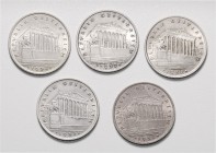 Münzen Österreich LOT 5 Stück 1 Schilling 1932 ges. 30,12g stgl