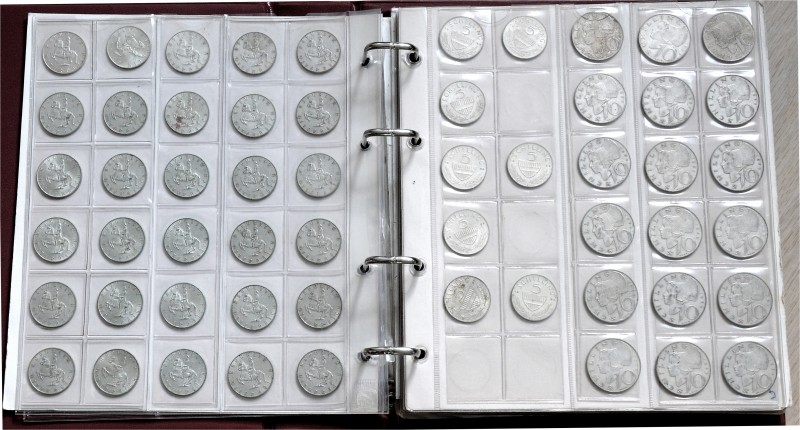Münzen Österreich LOT 206 Stück, 5 Schilling (90 Stk.) und 10 Schilling (116 Stk...