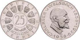 Münzen Österreich LOT 25 Schilling 1958 PP 12,87g PP
