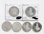 Münzen Österreich LOT 46 Stück 25 Schilling PP PP
