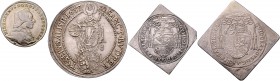 Münzen Geistlichkeit LOT Sammlung Salzburger Münzen, Taler 1637, Auswurfmünze 1782, 1/6 Talerklippe 1658, 1/4 Talerklippe 1658 ss - vz