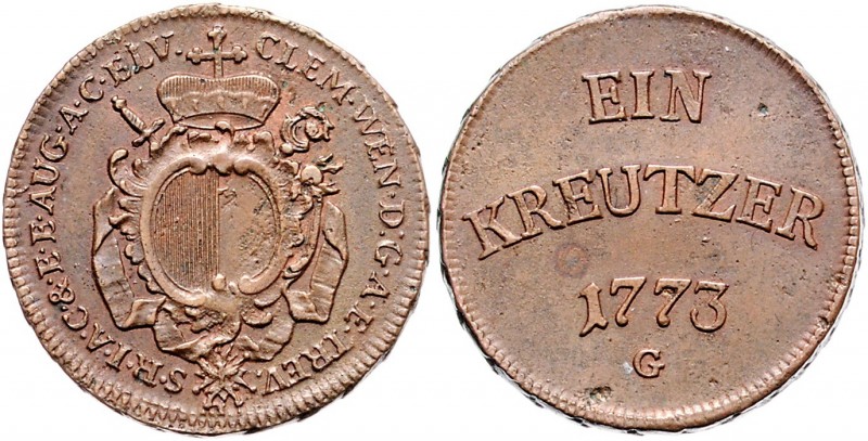 Deutschland vor 1871 Augsburg, Bistum Clemens Wenzel von Sachsen 1768 - 1803 Cu ...