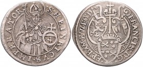 Deutschland vor 1871 Bamberg, Bistum Franz von Hatzfeld 1633 - 1642 Batzen 1635 Krug 247. 2,35g ss