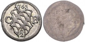Deutschland vor 1871 Bayern Maximilian III. Joseph 1745 - 1777 1/2 Kreuzer 1765 München Hahn 287. 0,58g ss+