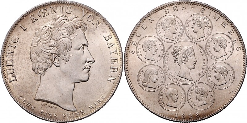 Deutschland vor 1871 Bayern Ludwig I. 1825 - 1848 Taler 1828 München Segen des H...