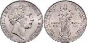 Deutschland vor 1871 Bayern Maximilian II. Joseph 1848 - 1864 Doppelgulden 1855 Bayern AKS 168, J. 84 21,21g f.stgl