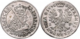 Deutschland vor 1871 Brandenburg-Preußen Friedrich III. 1688 - 1701 18 Gröscher 1698 SD Königsberg Schrötter 744/745. 6,64g vz