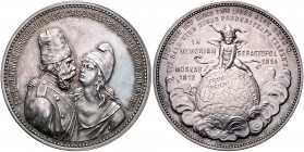 Deutschland vor 1871 Brandenburg-Preußen Wilhelm II. 1888 - 1918 Silbermedaille 1897 Stuttgart von Mayer und Wilhelm, auf die Hinwendung der russische...