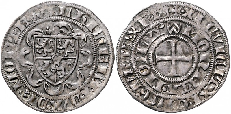 Deutschland vor 1871 Jülich-Berg Wilhelm II. 1380- 1408 Weißpfennig 1380/1408 Wa...