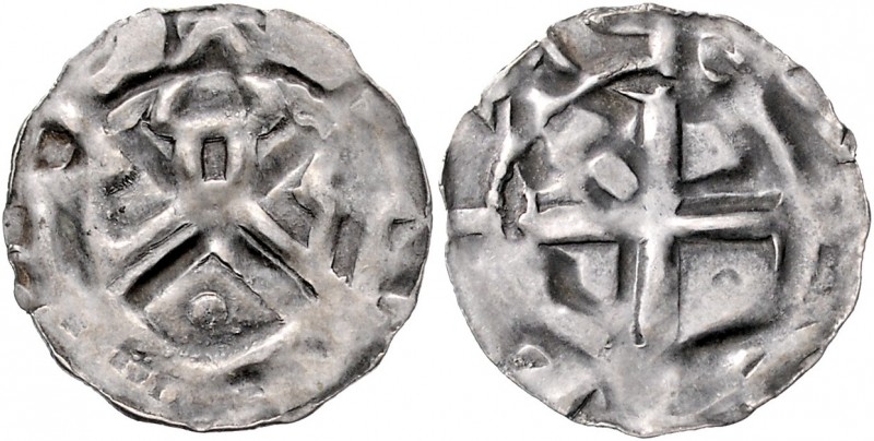 Deutschland vor 1871 Tübingen-Pfalzgräfische Münzstätte Hugo I. 1162 - 1182 Pfen...