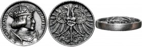 Karl V. 1519 - 1558 Silberne-Gußmedaille 1521 Nürnberg von Hans Krafft, nach einem Entwurf von Albrecht Dürer und Wilibald Pirckheimer, sog. "Dedikati...