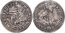 Erzherzog Ferdinand 1564 - 1595 10 Kreuzer 1568 Mühlau gestopftes Loch Enz. 92 4,24g ss+