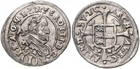 Ferdinand II. 1619 - 1637 Kreuzer 1624 St. Veit Her. 1391 Var. 0,81g ss+