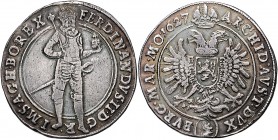 Ferdinand II. 1619 - 1637 Taler 1627 Joachimstal Her. 531 28,87g ss+