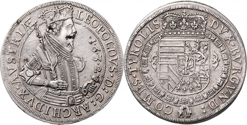 Erzherzog Leopold V. 1626 - 1632 Taler 1632 Hall M./T. 473 var. 28,39g vz
