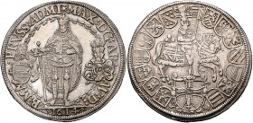 Erzherzog Maximilian 1612 - 1618 als Hochmeister des Deutschen Ordens 2 Taler 1614 Hall gestichelt ss