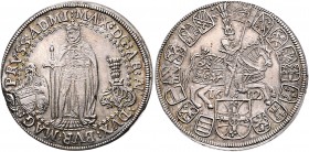 Erzherzog Maximilian 1612 - 1618 als Hochmeister des Deutschen Ordens 1/2 Taler 1612 Hall Prokisch 66 B/b 14,39g vz