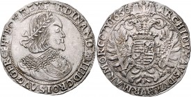 Ferdinand III. 1637 - 1657 Taler 1656 KB Kremnitz Her. 484 28,75g ss+